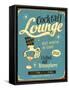 Vintage Design -  Cocktail Lounge-Real Callahan-Framed Stretched Canvas