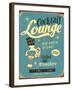 Vintage Design -  Cocktail Lounge-Real Callahan-Framed Art Print