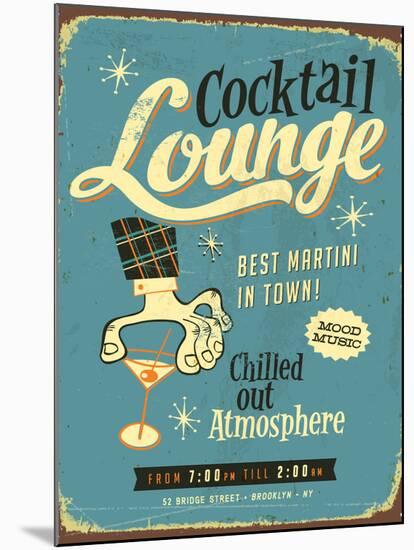 Vintage Design -  Cocktail Lounge-Real Callahan-Mounted Art Print