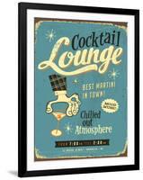 Vintage Design -  Cocktail Lounge-Real Callahan-Framed Art Print