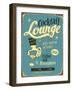 Vintage Design -  Cocktail Lounge-Real Callahan-Framed Art Print