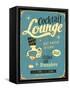 Vintage Design -  Cocktail Lounge-Real Callahan-Framed Stretched Canvas