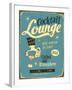 Vintage Design -  Cocktail Lounge-Real Callahan-Framed Art Print