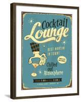 Vintage Design -  Cocktail Lounge-Real Callahan-Framed Art Print