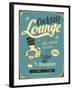 Vintage Design -  Cocktail Lounge-Real Callahan-Framed Art Print