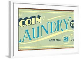 Vintage Design -  Coin Laundry-Real Callahan-Framed Photographic Print