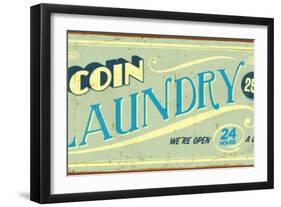 Vintage Design -  Coin Laundry-Real Callahan-Framed Art Print