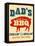 Vintage Design -  Dad's BBQ-Real Callahan-Framed Stretched Canvas