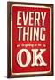 Vintage Design -  Everything Is Going To Be OK-Real Callahan-Framed Art Print