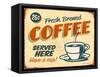 Vintage Design -  Fresh Brewed Coffee-Real Callahan-Framed Stretched Canvas