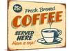 Vintage Design -  Fresh Brewed Coffee-Real Callahan-Mounted Art Print