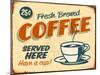 Vintage Design -  Fresh Brewed Coffee-Real Callahan-Mounted Art Print