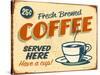 Vintage Design -  Fresh Brewed Coffee-Real Callahan-Stretched Canvas