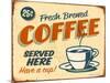 Vintage Design -  Fresh Brewed Coffee-Real Callahan-Mounted Art Print