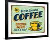 Vintage Design -  Fresh Brewed Coffee-Real Callahan-Framed Art Print