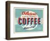 Vintage Design -  Fresh Brewed Coffee-Real Callahan-Framed Art Print