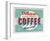 Vintage Design -  Fresh Brewed Coffee-Real Callahan-Framed Art Print