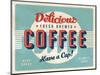 Vintage Design -  Fresh Brewed Coffee-Real Callahan-Mounted Art Print