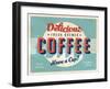 Vintage Design -  Fresh Brewed Coffee-Real Callahan-Framed Art Print