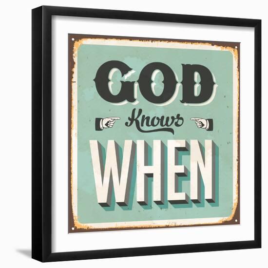 Vintage Design -  God Knows When-Real Callahan-Framed Photographic Print