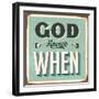 Vintage Design -  God Knows When-Real Callahan-Framed Photographic Print