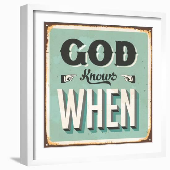 Vintage Design -  God Knows When-Real Callahan-Framed Photographic Print