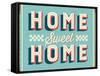 Vintage Design -  Home Sweet Home-Real Callahan-Framed Stretched Canvas