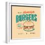 Vintage Design -  Homestyle Burgers-Real Callahan-Framed Art Print