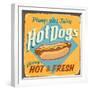 Vintage Design -  Hot Dogs-Real Callahan-Framed Art Print