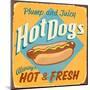 Vintage Design -  Hot Dogs-Real Callahan-Mounted Art Print