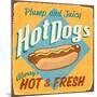 Vintage Design -  Hot Dogs-Real Callahan-Mounted Art Print