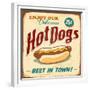 Vintage Design -  Hot Dogs-Real Callahan-Framed Premium Giclee Print