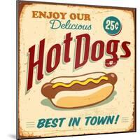 Vintage Design -  Hot Dogs-Real Callahan-Mounted Premium Giclee Print