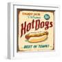 Vintage Design -  Hot Dogs-Real Callahan-Framed Art Print