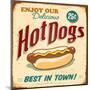 Vintage Design -  Hot Dogs-Real Callahan-Mounted Art Print