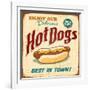 Vintage Design -  Hot Dogs-Real Callahan-Framed Art Print