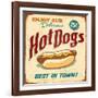 Vintage Design -  Hot Dogs-Real Callahan-Framed Art Print