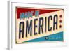 Vintage Design -  Made In America-Real Callahan-Framed Art Print