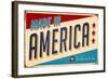 Vintage Design -  Made In America-Real Callahan-Framed Art Print