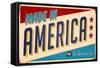 Vintage Design -  Made In America-Real Callahan-Framed Stretched Canvas