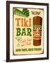 Vintage Design -  Tiki Bar-Real Callahan-Framed Art Print