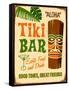 Vintage Design -  Tiki Bar-Real Callahan-Framed Stretched Canvas