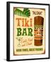 Vintage Design -  Tiki Bar-Real Callahan-Framed Art Print