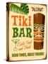 Vintage Design -  Tiki Bar-Real Callahan-Stretched Canvas