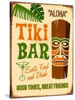 Vintage Design -  Tiki Bar-Real Callahan-Stretched Canvas