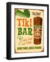 Vintage Design -  Tiki Bar-Real Callahan-Framed Art Print