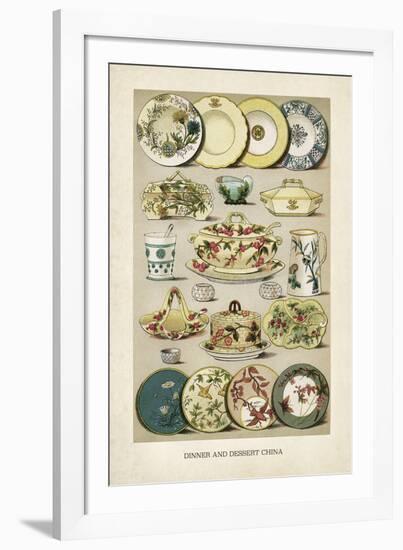 Vintage Dinner China-The Vintage Collection-Framed Giclee Print