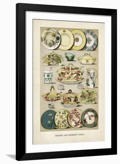 Vintage Dinner China-The Vintage Collection-Framed Giclee Print