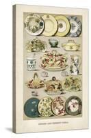 Vintage Dinner China-The Vintage Collection-Stretched Canvas
