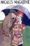 Young Lover Under An Umbrella-Vintage Dish-Art Print